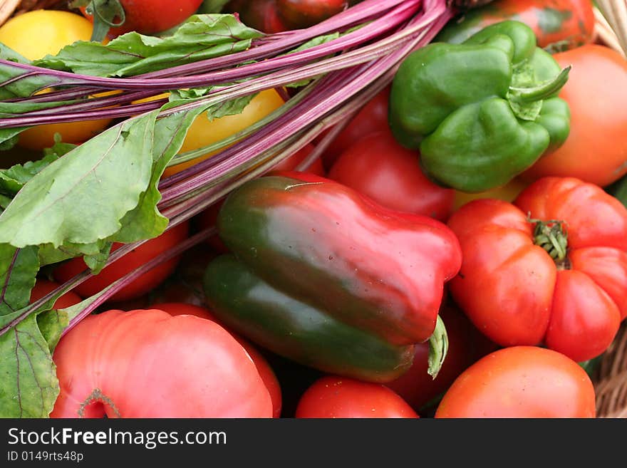 This is a close-up of fresh vegetables