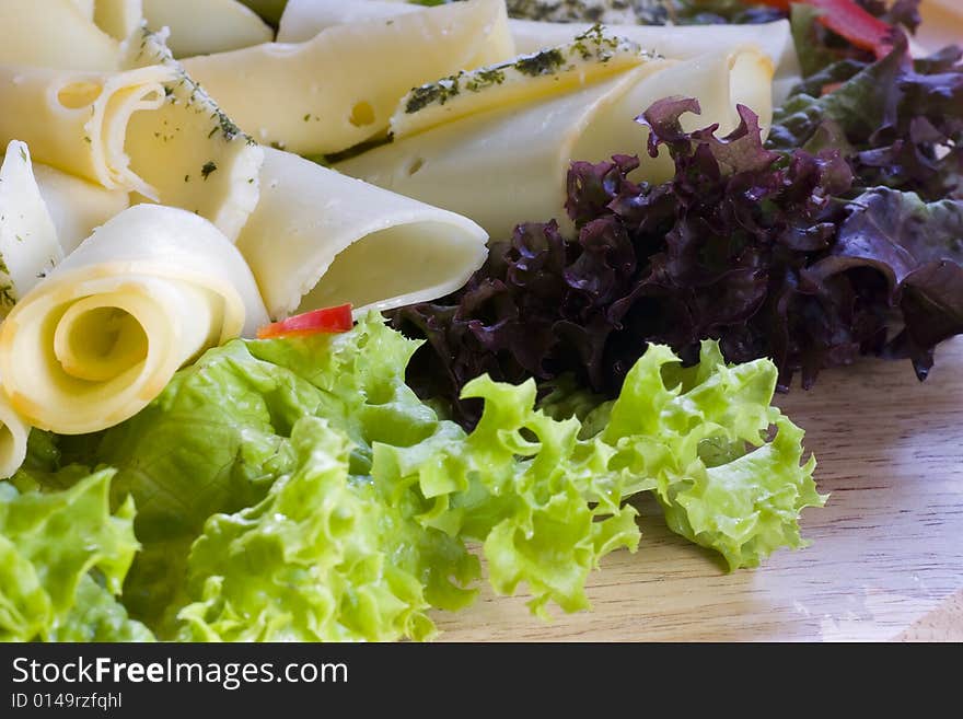 Cheese and salad