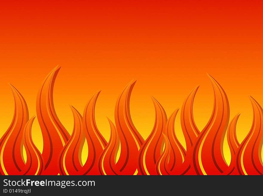 Vector illustration of abstract fire