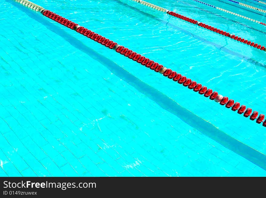 Sport swimming pool, turquoise water