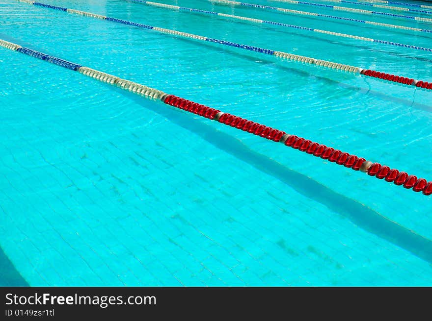 Sport swimming pool, turquoise water