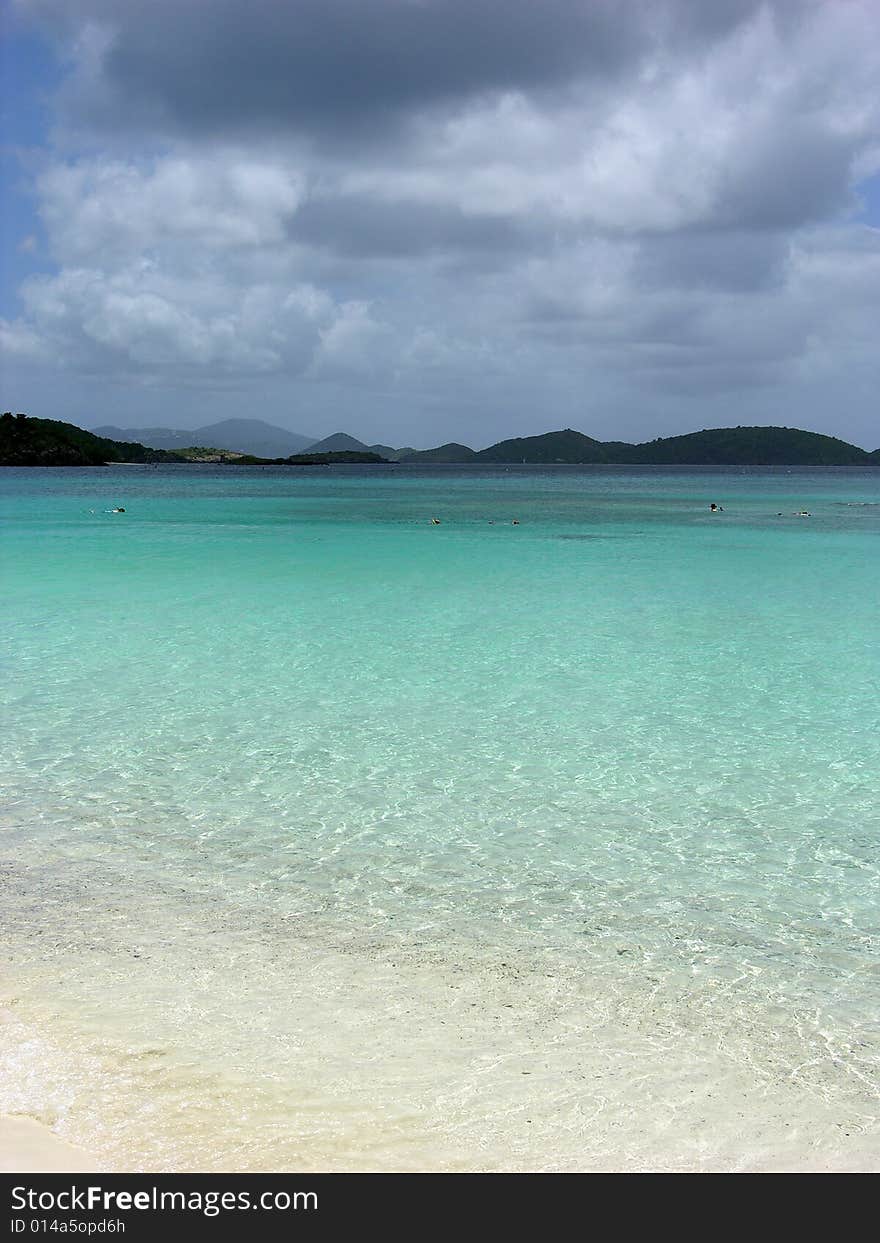 World famous Trunk Bay on St.John island, U.S.Virgin Islands.