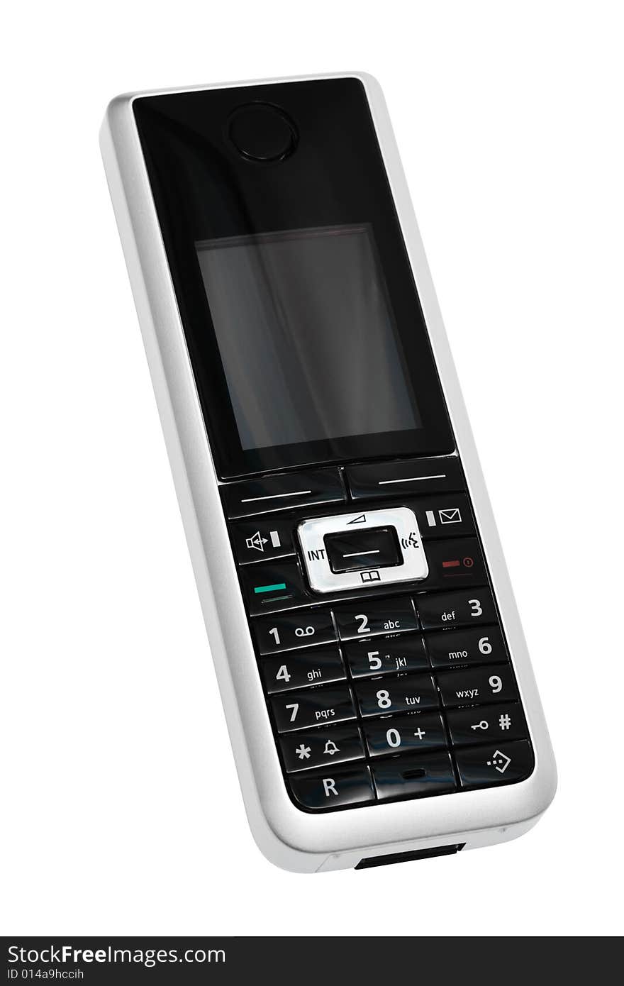 Modern mobile phone on a white background. Modern mobile phone on a white background