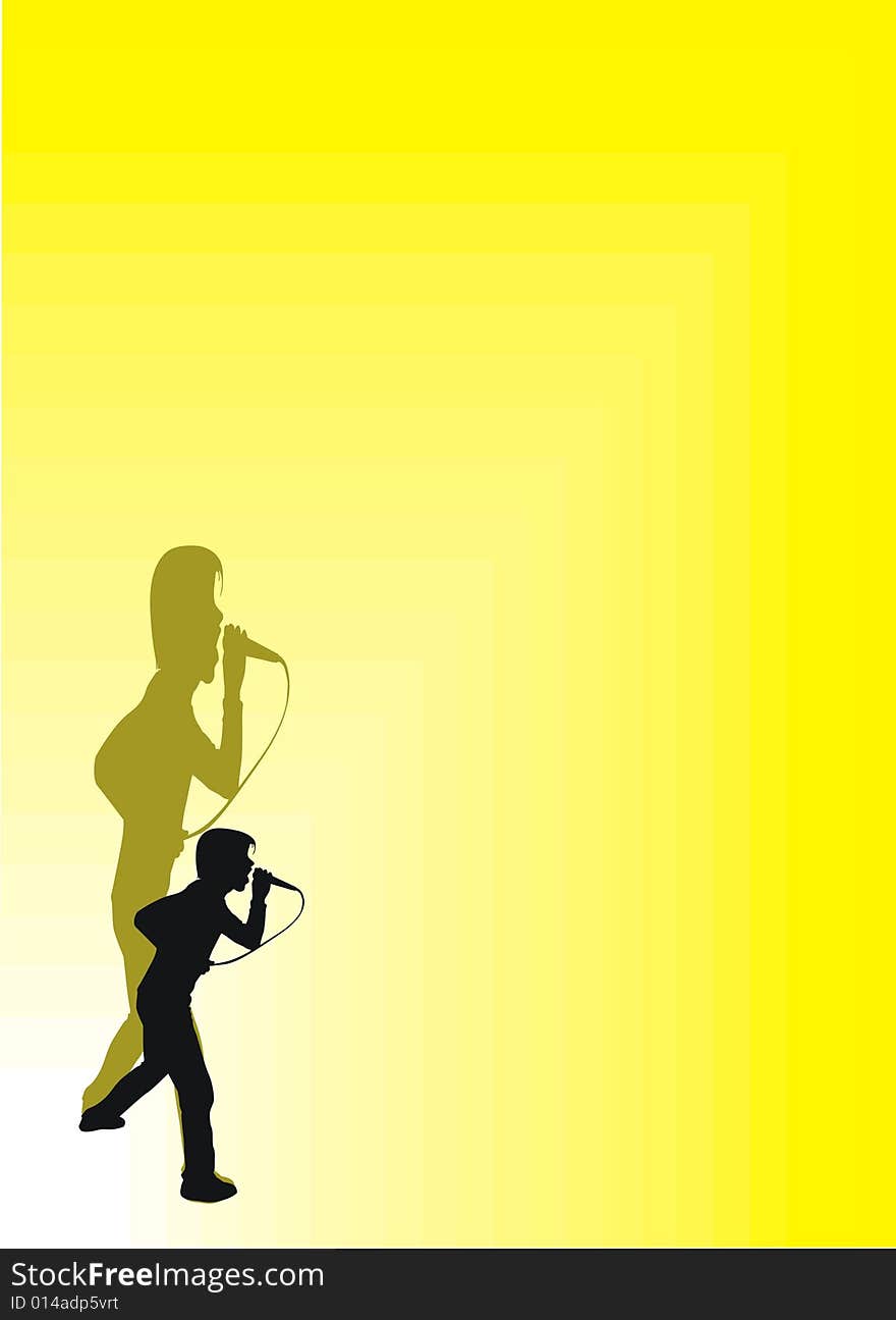 Vector illustration on a theme of   music. Vector illustration on a theme of   music