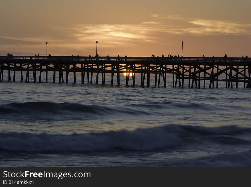 San Clemente Pier at sunset