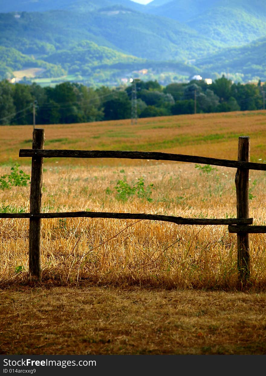 Fench in countryside