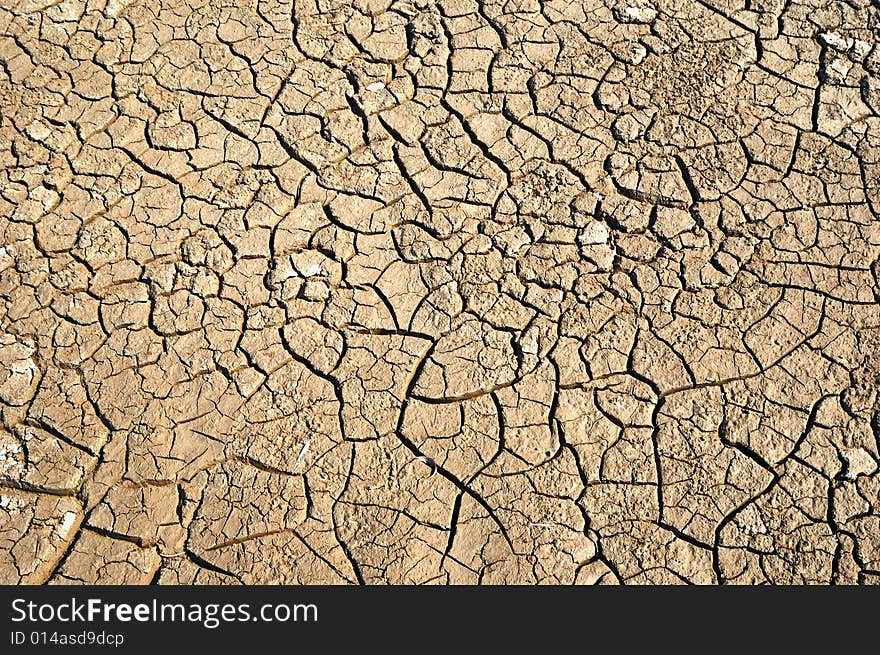 Dry soil with crack