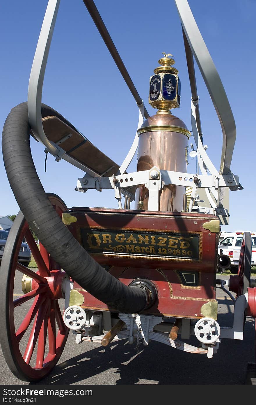 Fire engine. Old Firetruck at show