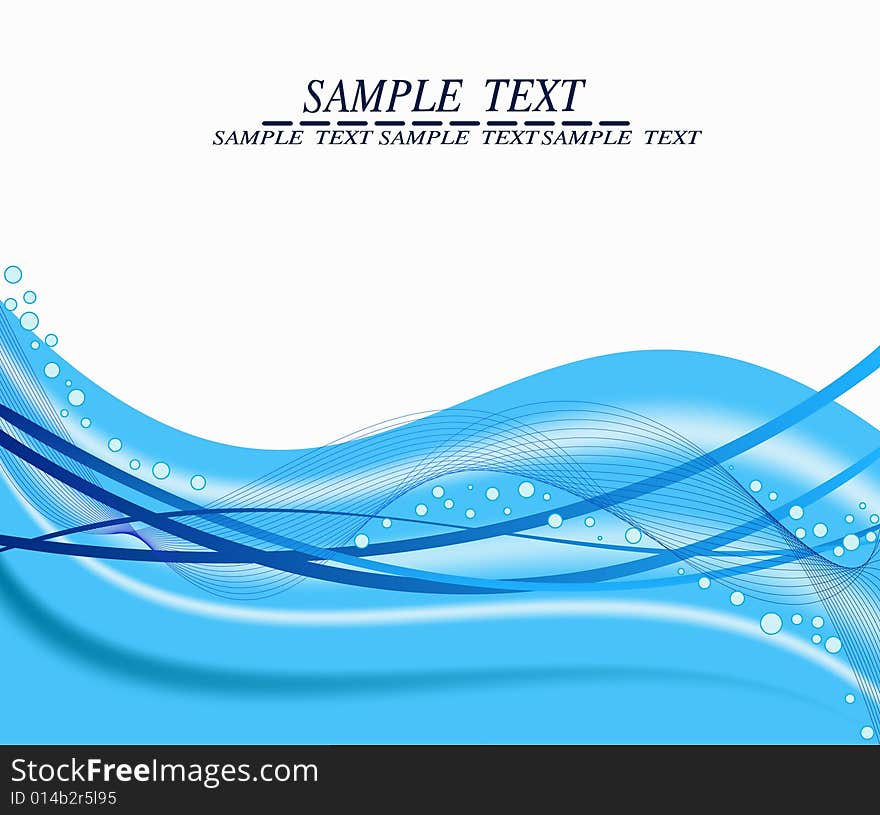 Blue wavy abstract background