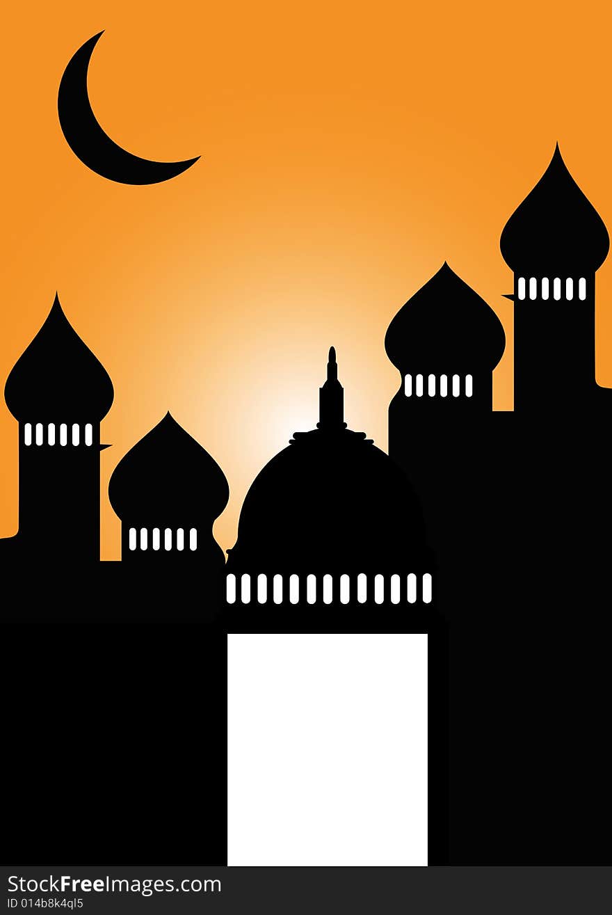 Mosque With Moon