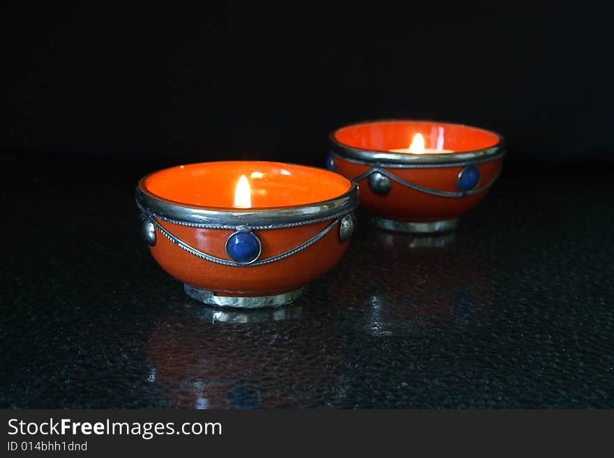 Oriental candlesticks