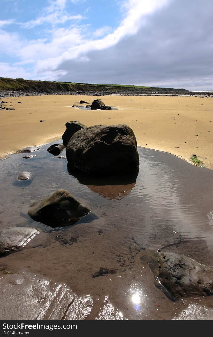 Beale beach co kerry ireland on a cold winters morning. Beale beach co kerry ireland on a cold winters morning