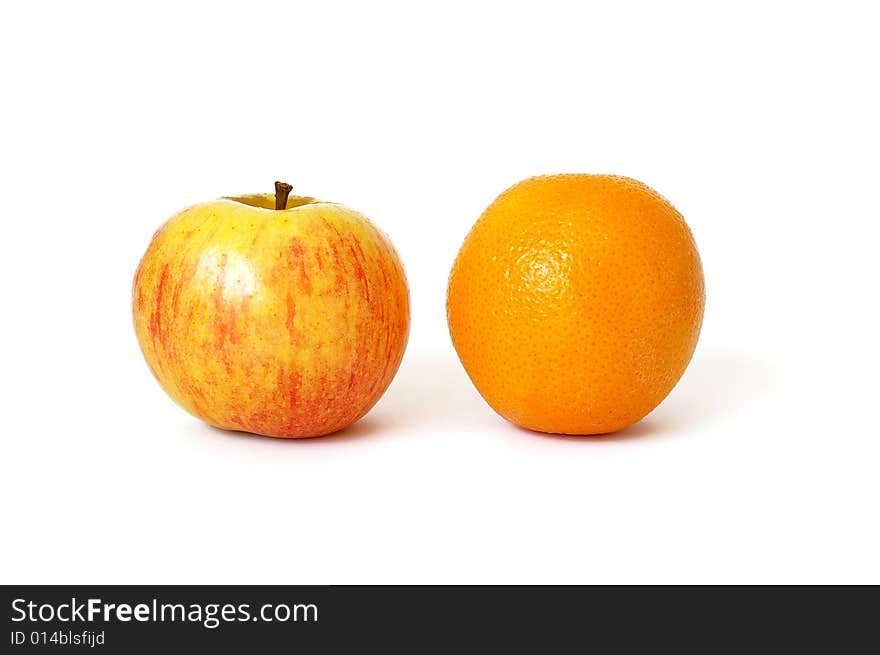 Orange and apple