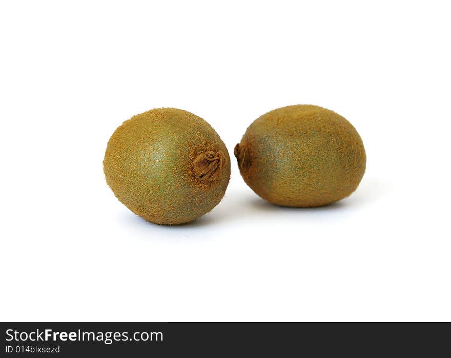 Ripe kiwi isolated on a white background