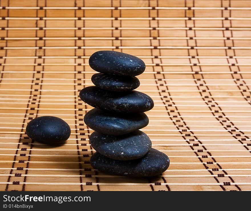 Cairn of black stones