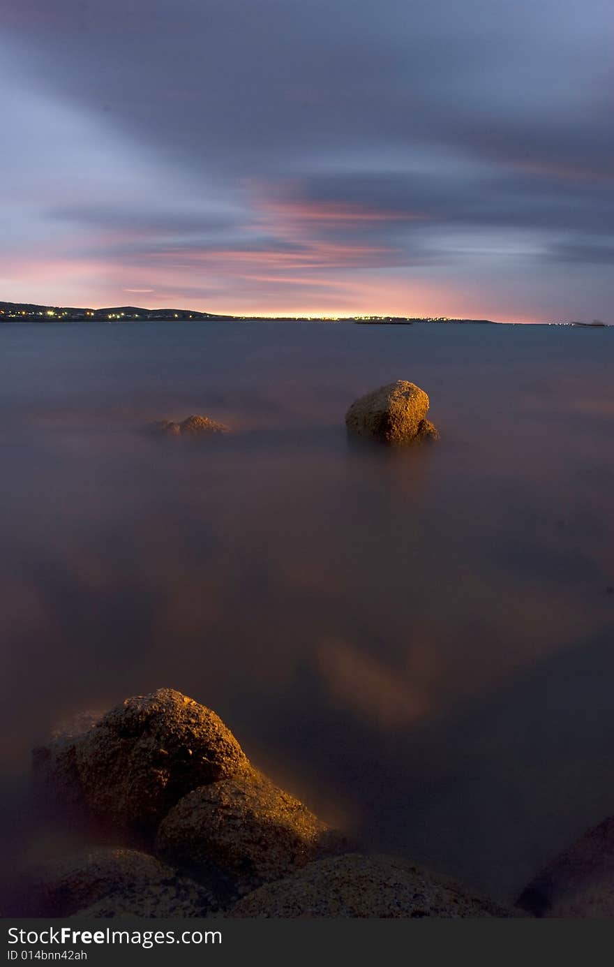 Sunrise over Sea in Victor Harbor, Australia