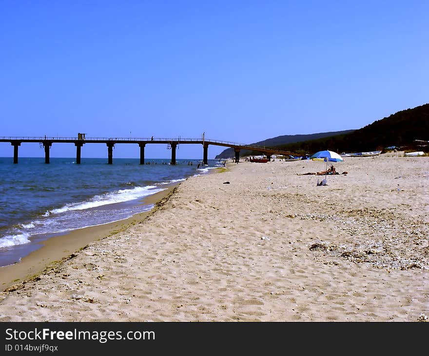 Black sea - the beach and the sea