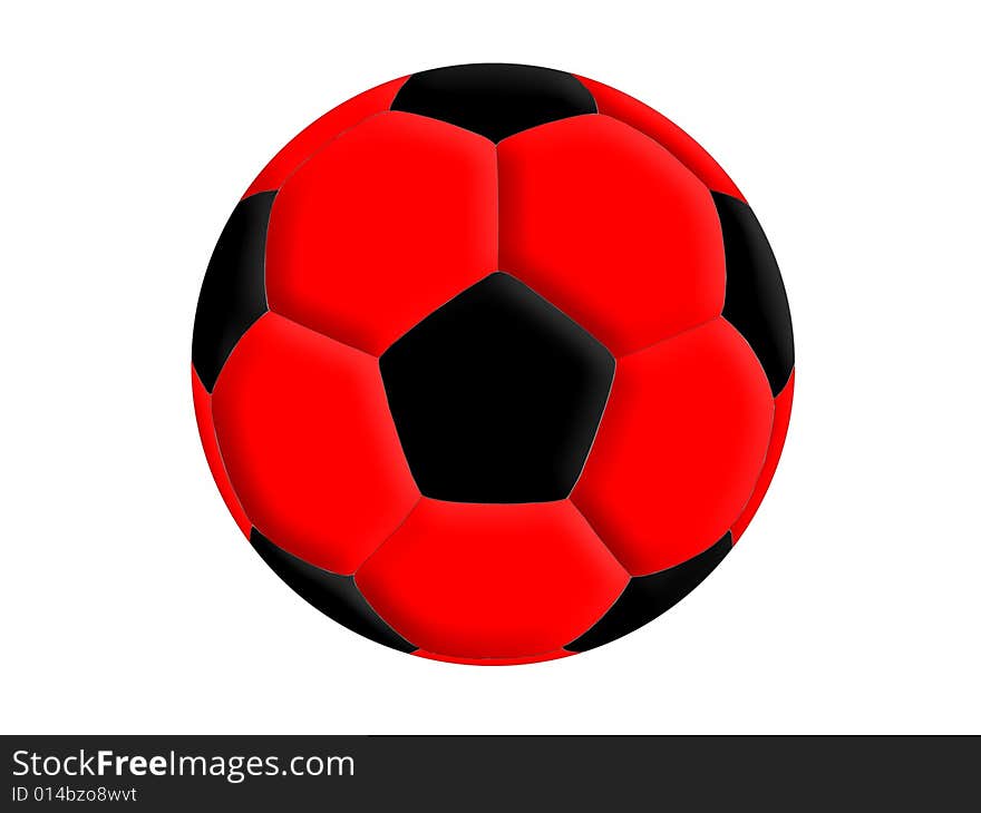 Color football on a white background