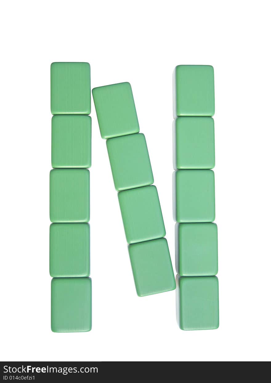 Mahjong tiles letter N