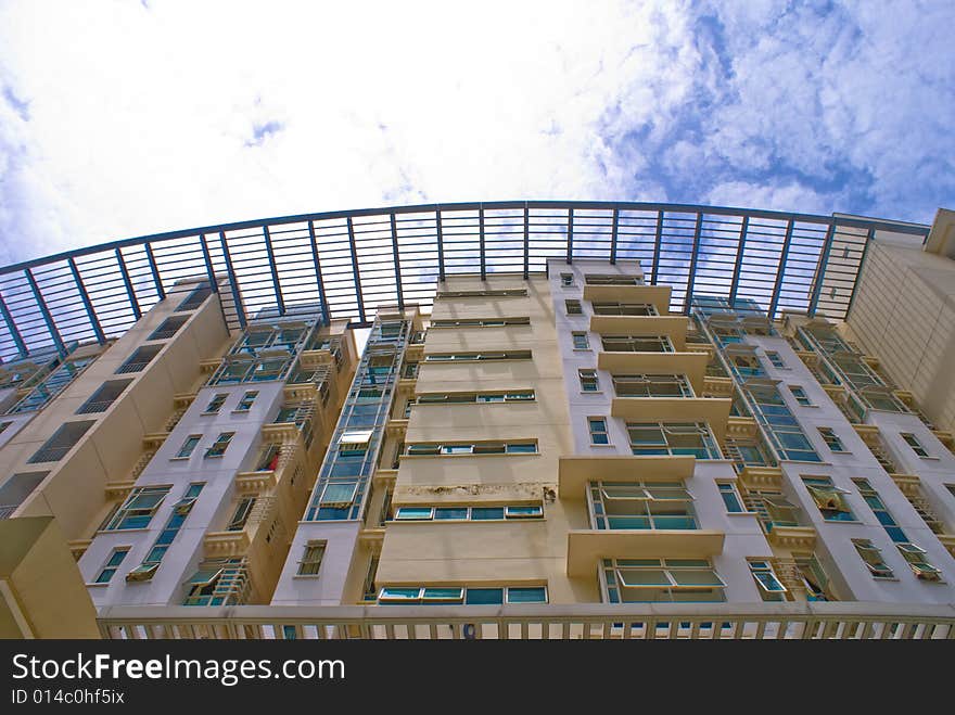 Modern University Dormitory in a tropical country. Modern University Dormitory in a tropical country