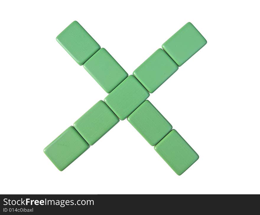 Mahjong Tiles Letter X