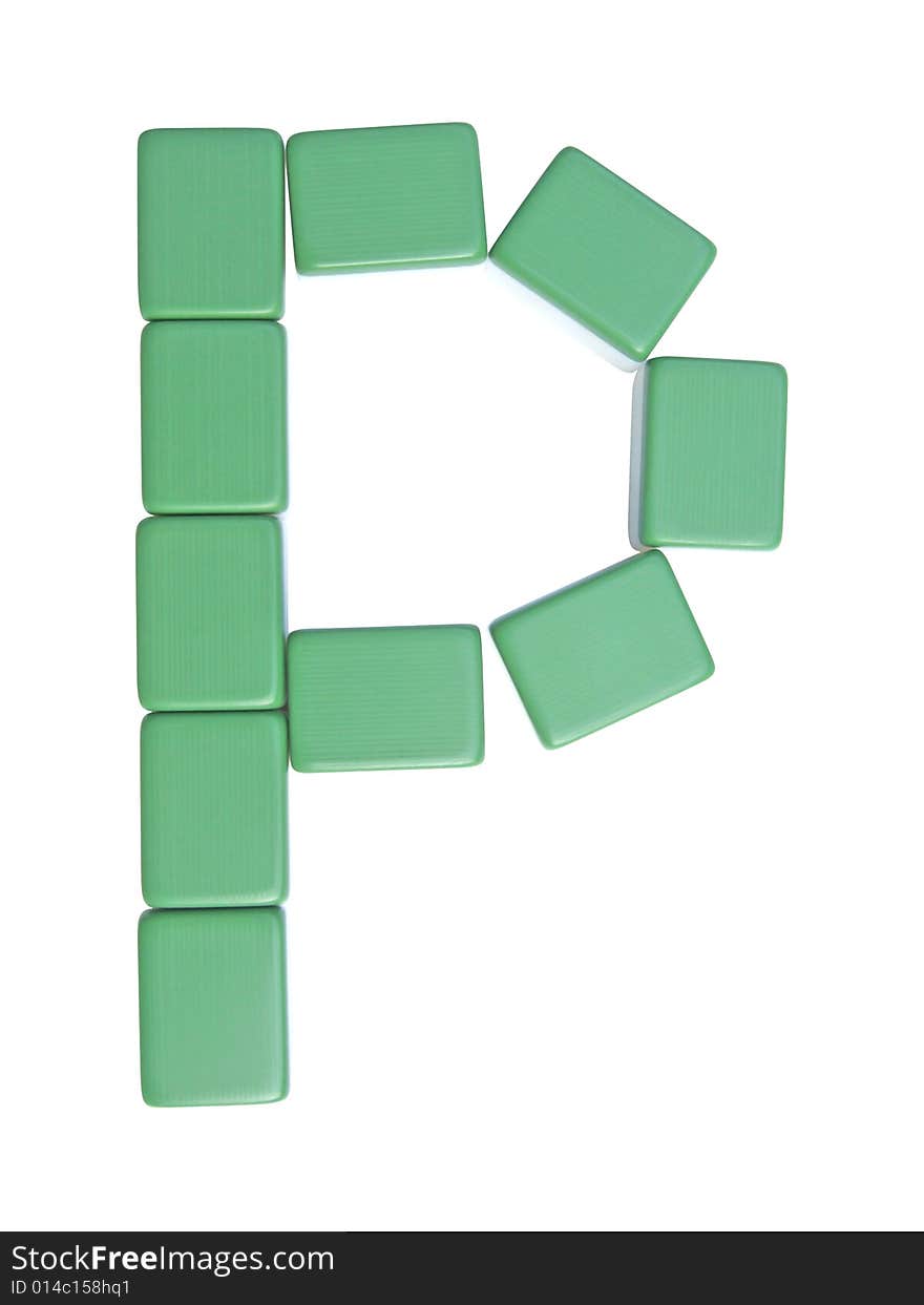 Mahjong tiles letter P