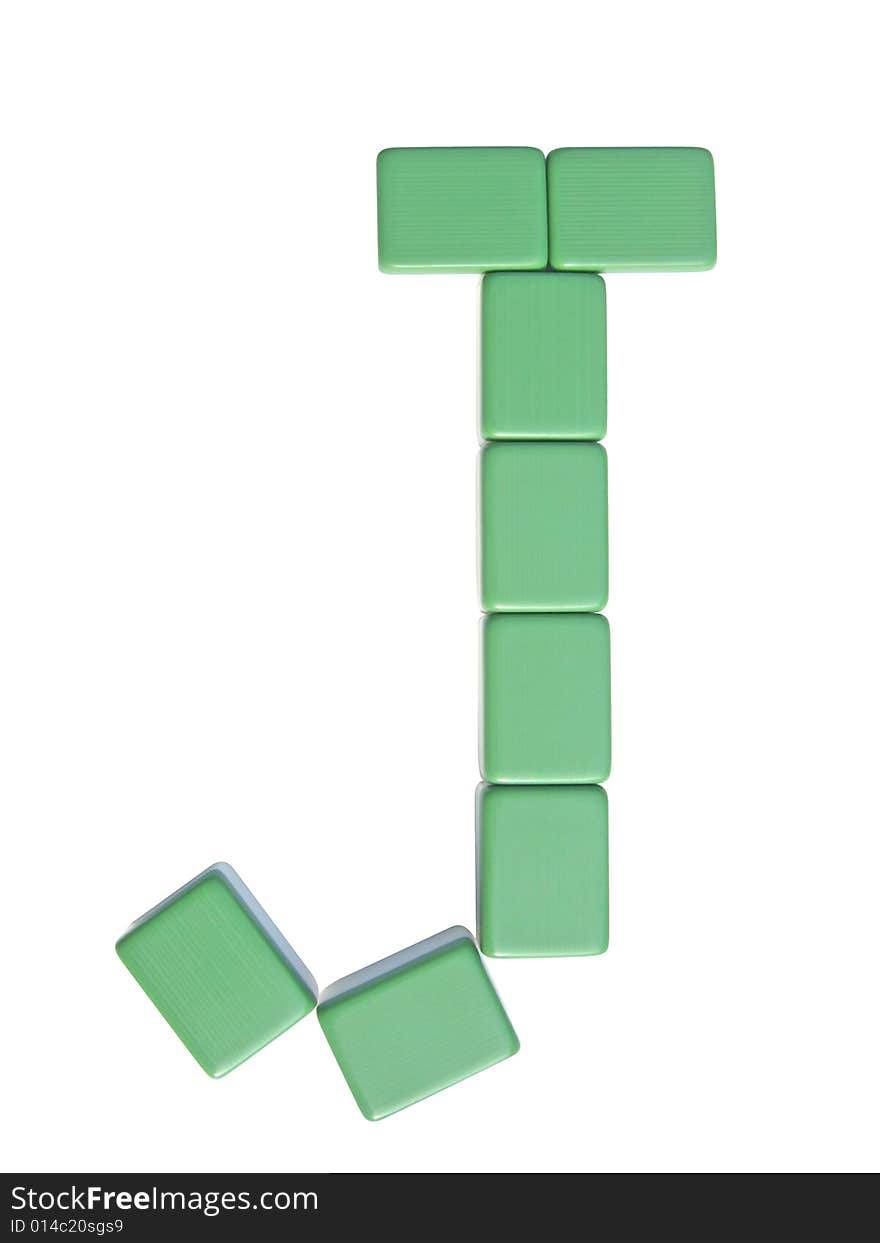 Mahjong tiles letter J