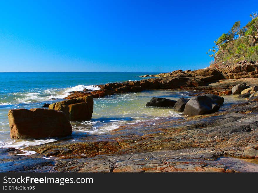 Rock blue pools