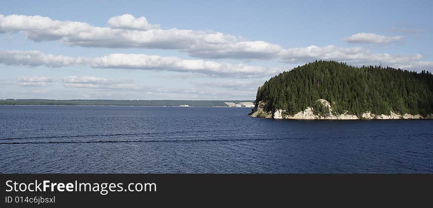 River, Rock And Forest