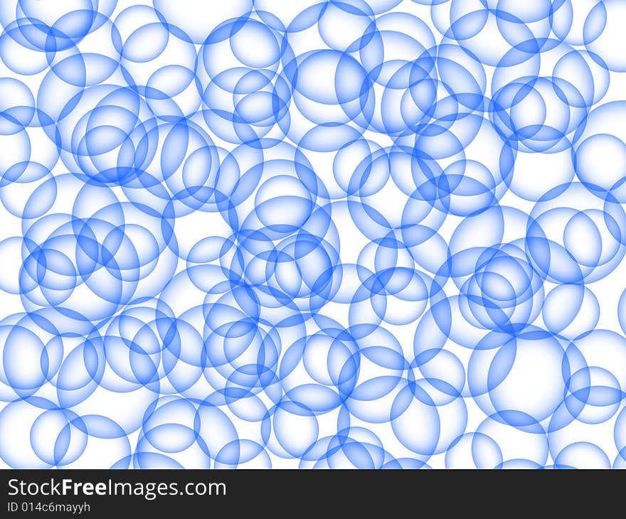 Blue circles on a white background. Blue circles on a white background