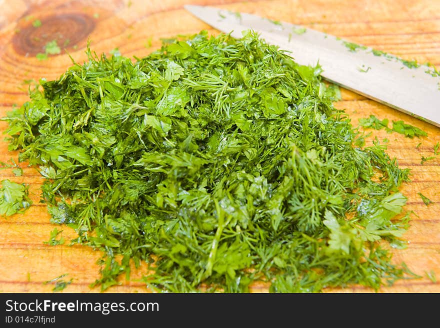 Freshly Cut Mix Of Dill And Chevril