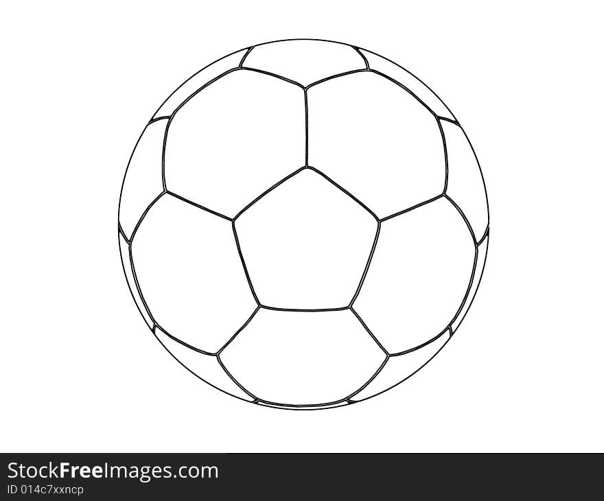 Football on a white background