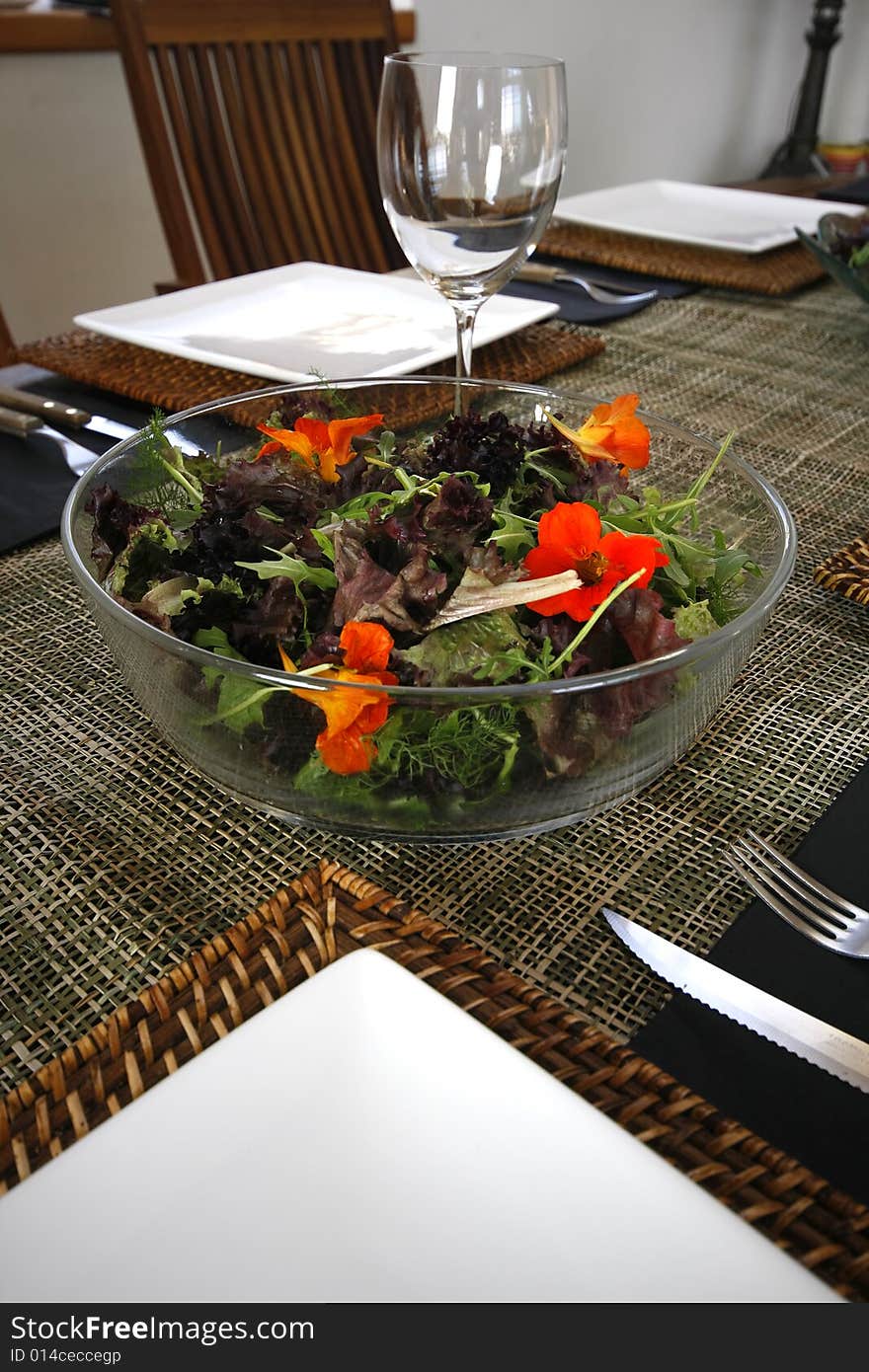 Vegetable Salad On The Table