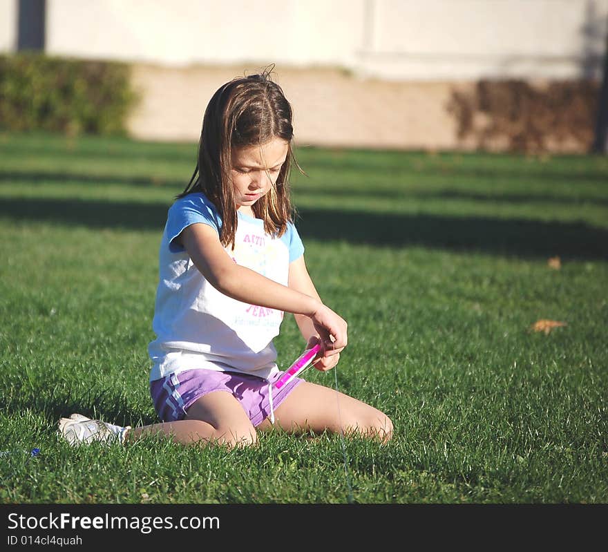 Young girl at a park