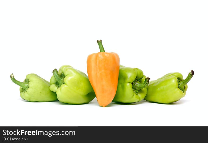 Bulgarian pepper isolated on white