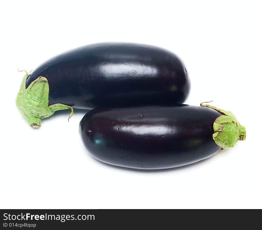 Eggplants isolated on white