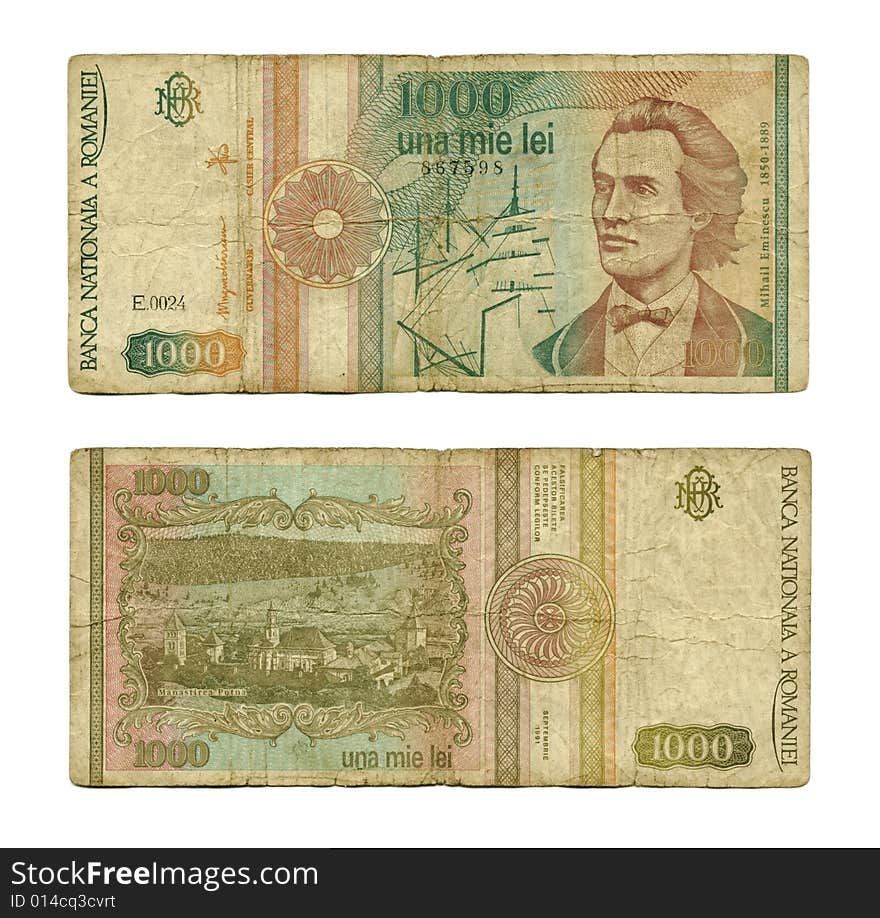 1000 lei old Romanian money