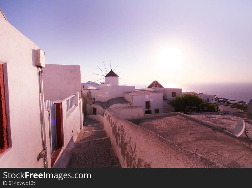 Before sunset view on Santorini, Greece.