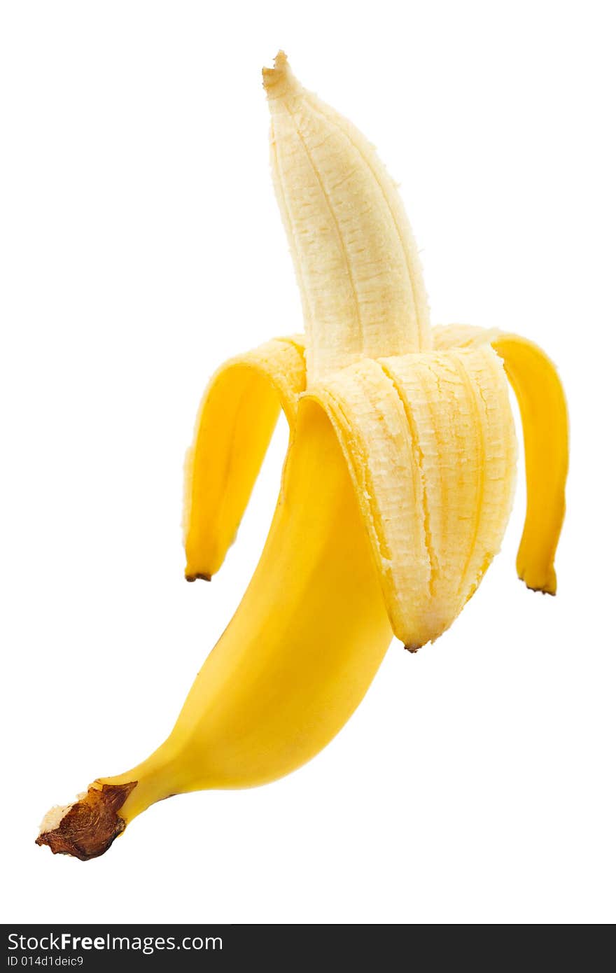 Ripe peeled banana