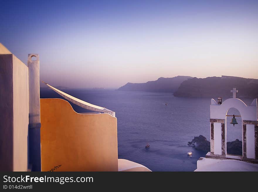 Church Santorini Sunset