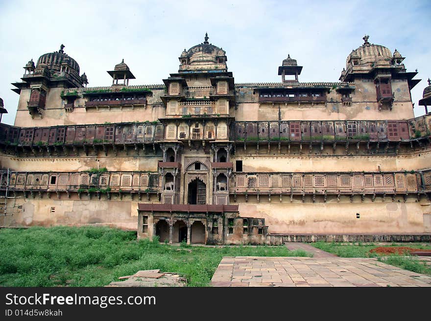 Overview of a temple in Khujaraho, India. Overview of a temple in Khujaraho, India