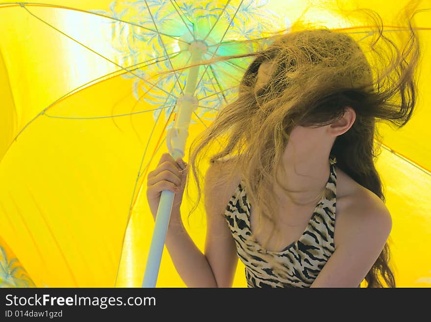 Background with umbrella