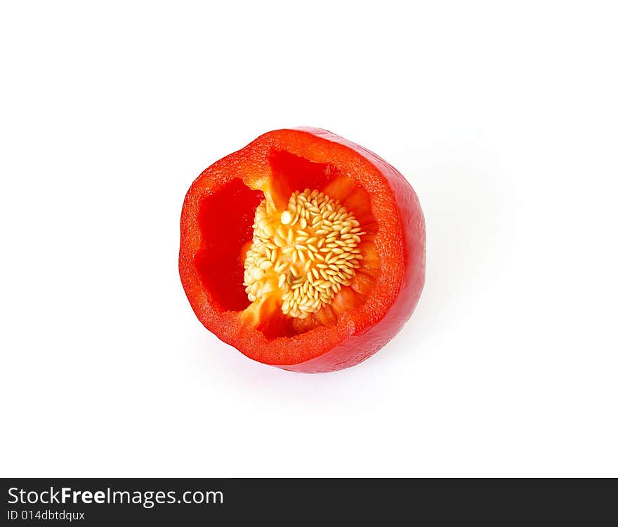 Red pepper isolated on a white background