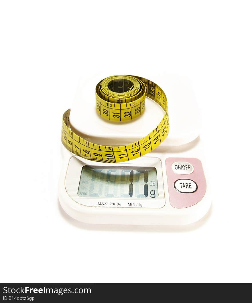 Whirled Yellow Tape Measure And A Scale