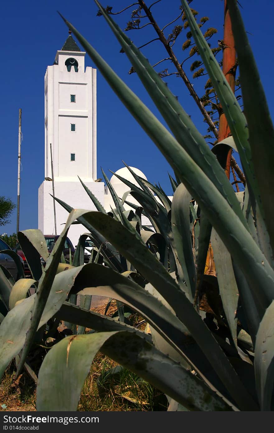 Minaret. Sidi Bu Said. Tunis. Minaret. Sidi Bu Said. Tunis