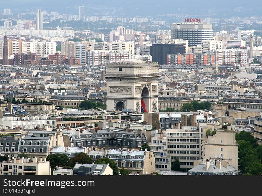 Arc Triumph From Tour Eiffel