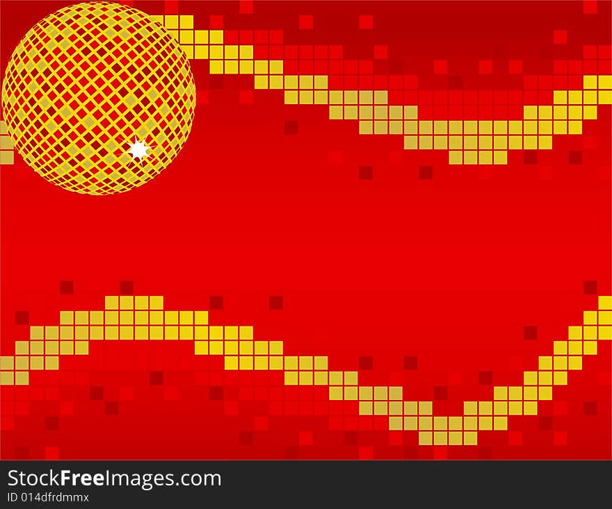 Red christmas background. Vector illustration