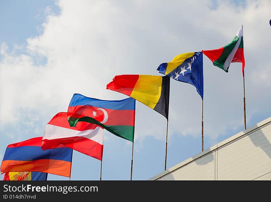 Various national flags