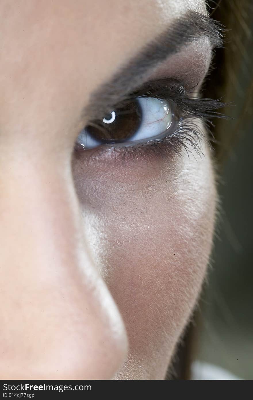 Close up of beautiful young brunette woman. Close up of beautiful young brunette woman