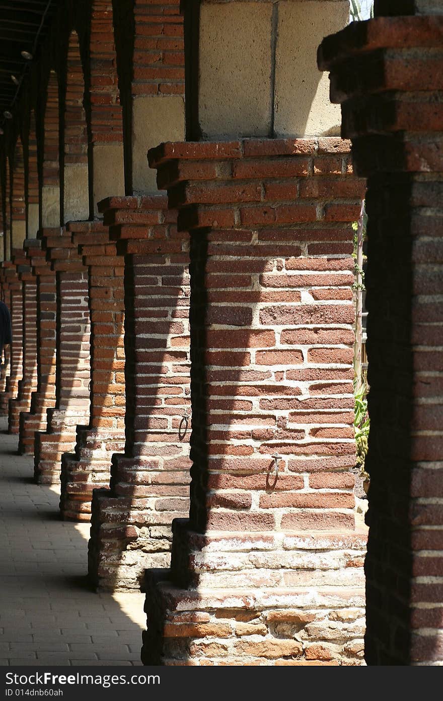 Columns at San Juan Capistrano Mission California. Columns at San Juan Capistrano Mission California